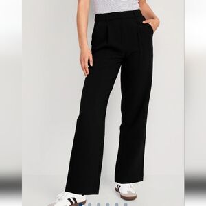 Old Navy Extra High-Waisted Pleated Wide-leg Trouser Women's in Black Large